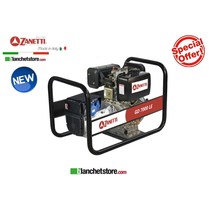 Power generator Zanetti GD 7000 LEV Gasoline 220Volt 7,0Kw E.St.