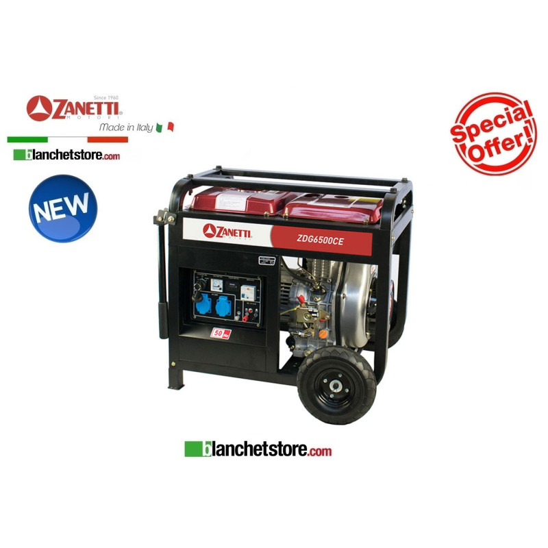 Generatore Zanetti ZDG 6500 CEV Diesel 220Volt 4,5kW A.E.