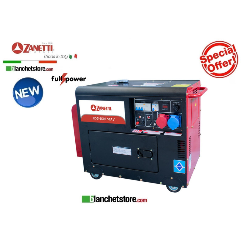 Generatore Zanetti ZDG 6503 SEV Diesel 220/380Volt 4,5kW A.E.