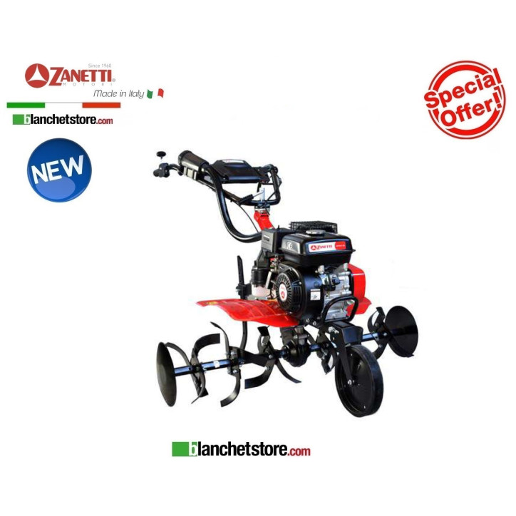 Motobineuse Zanetti ZBT 70.21 SB 208cc Vit. 2+1 7,0 HP Equipee avec Fraises cm 102