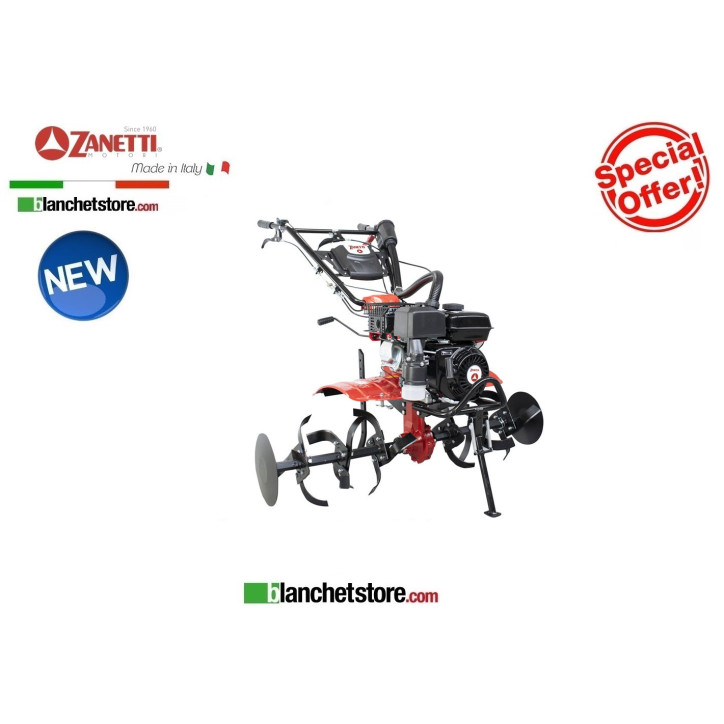 Motobineuse Zanetti ZBT 70.21 SC 212cc Vit. 2+1 6,5HP Equipee avec fraises cm 80