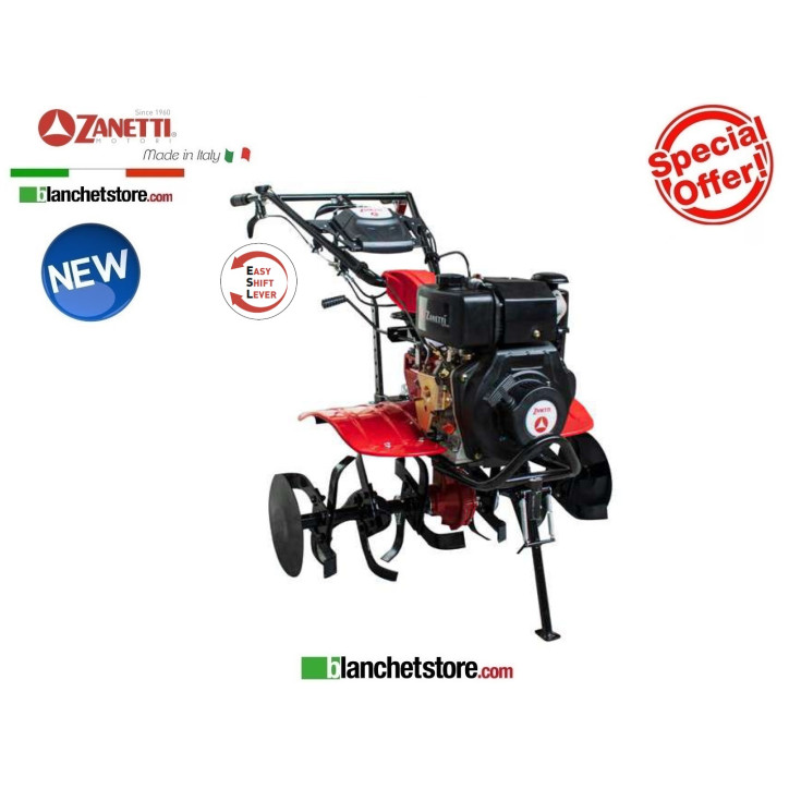 Motobineuse Zanetti ZDT 60.21 SC DIESEL 247cc Vit. 2+1 5,0HP Equipee avec Fraises 90 cm