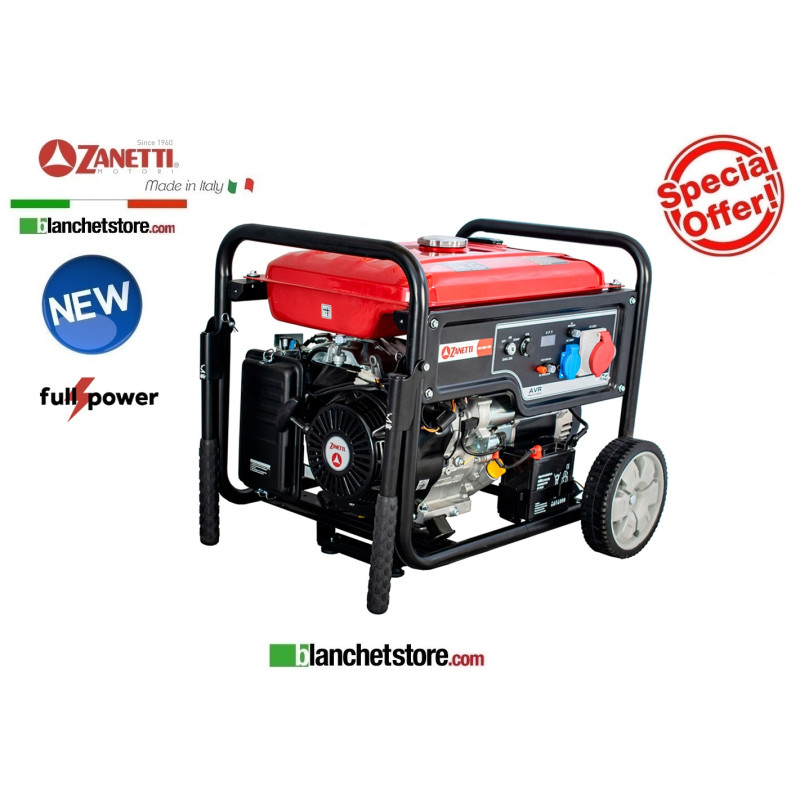 Generatore Zanetti ZBG 8003 CEA Benzina 220/380Volt 6,5kW AVR