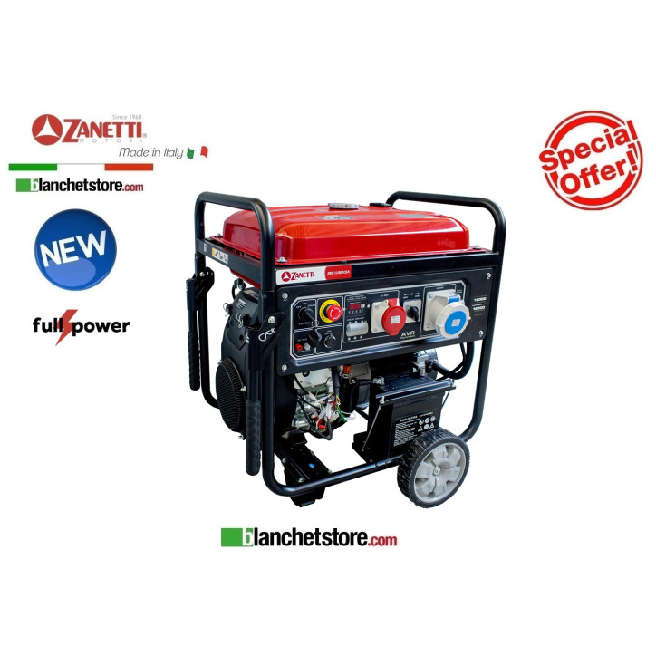 Power generator Zanetti ZBG 12003 CEA Gasolin 220/380Volt 12,5Kw