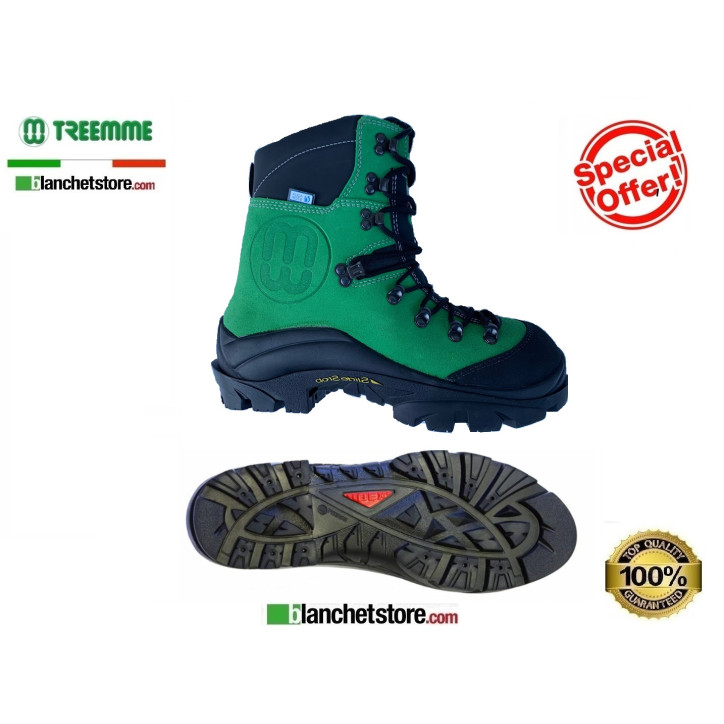 Botte boucheron anti-coupure cuir Impermeable 91213 N.37 Green