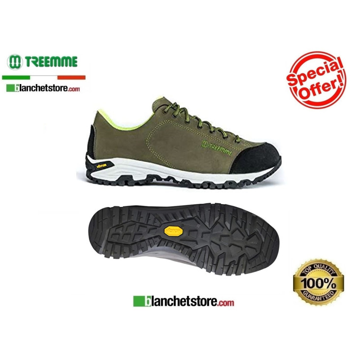 Treemme 1479 N.42 leather low shoe with Green toe cap