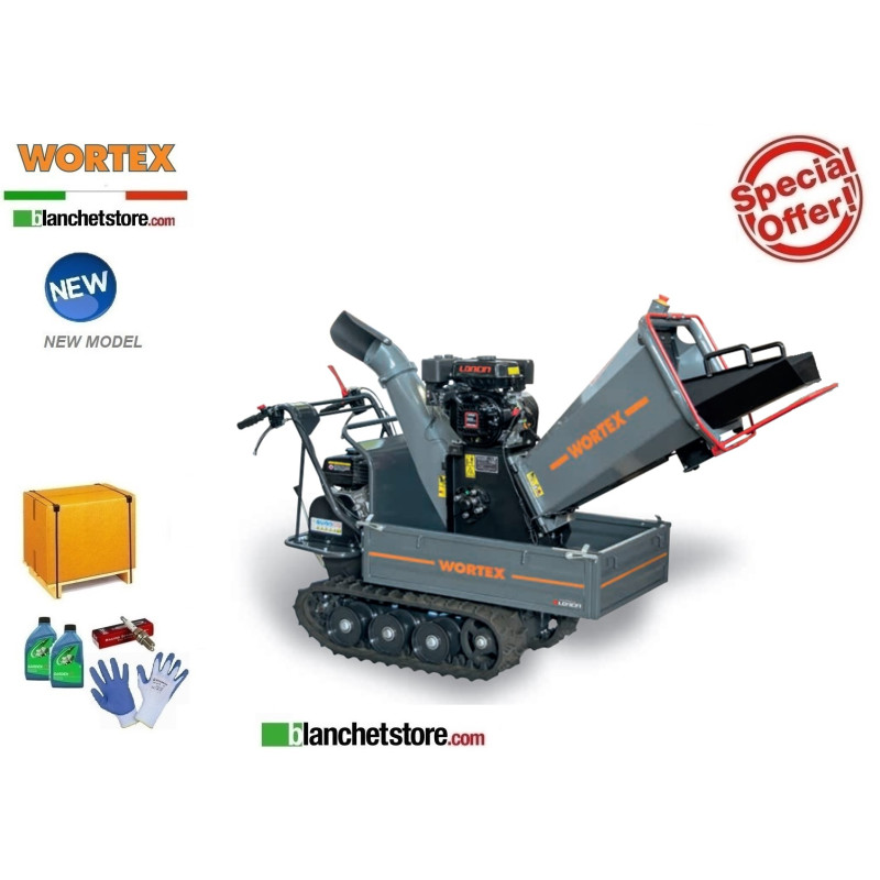 Biotrituratore cingolato a benzina Wortex Tiger T210/100L-210cc