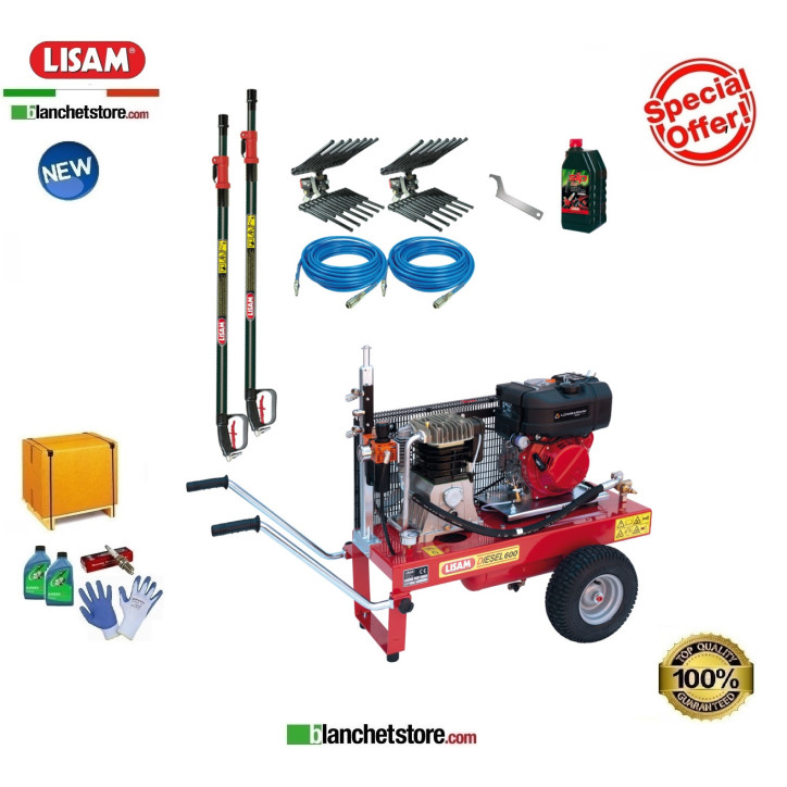 Kit Diesel 2 compresseur LISAM LM 600 D Lombardini 15LD 350