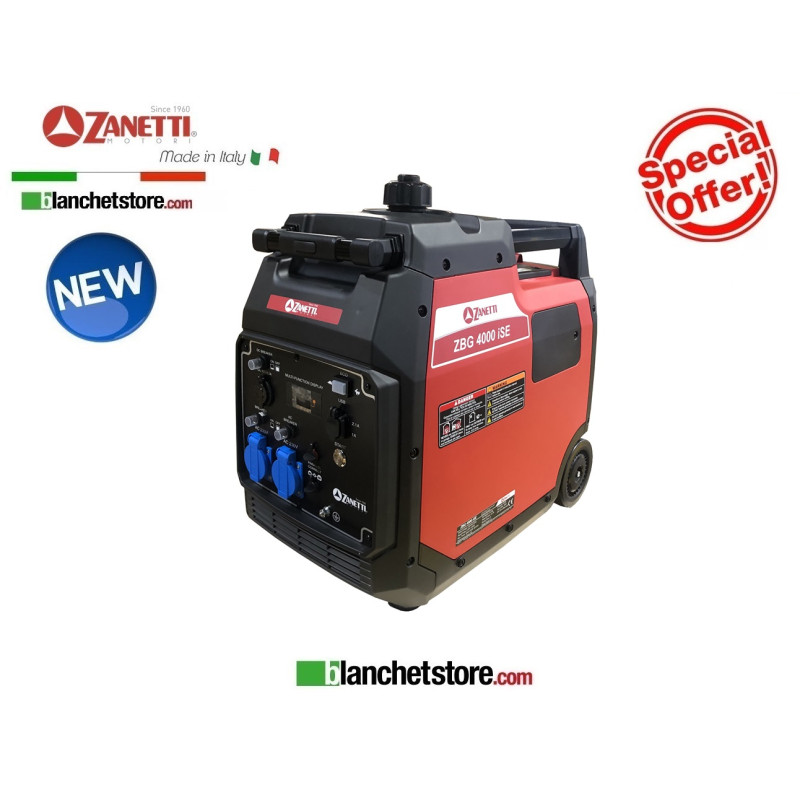 Generatore Leonardo inverter Zanetti ZBG 4000 iSE 220V 3,8kW