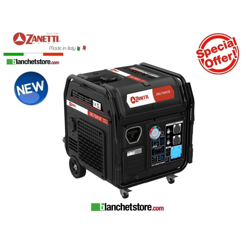 Generatore Leonardo inverter Zanetti ZBG 7500 iSE 220V 7,5kW