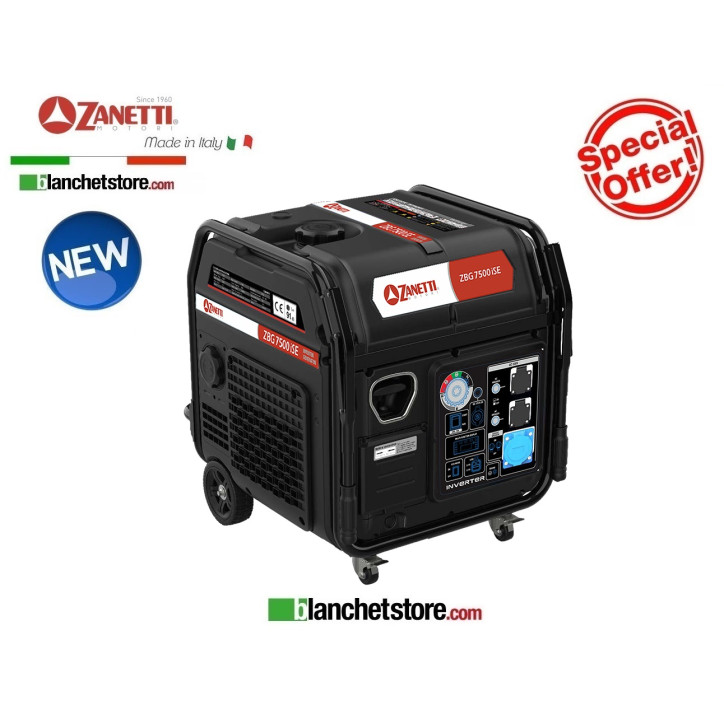 Power generator Leonardo inverter Zanetti ZBG 7500iSE 220V 7.5Kw