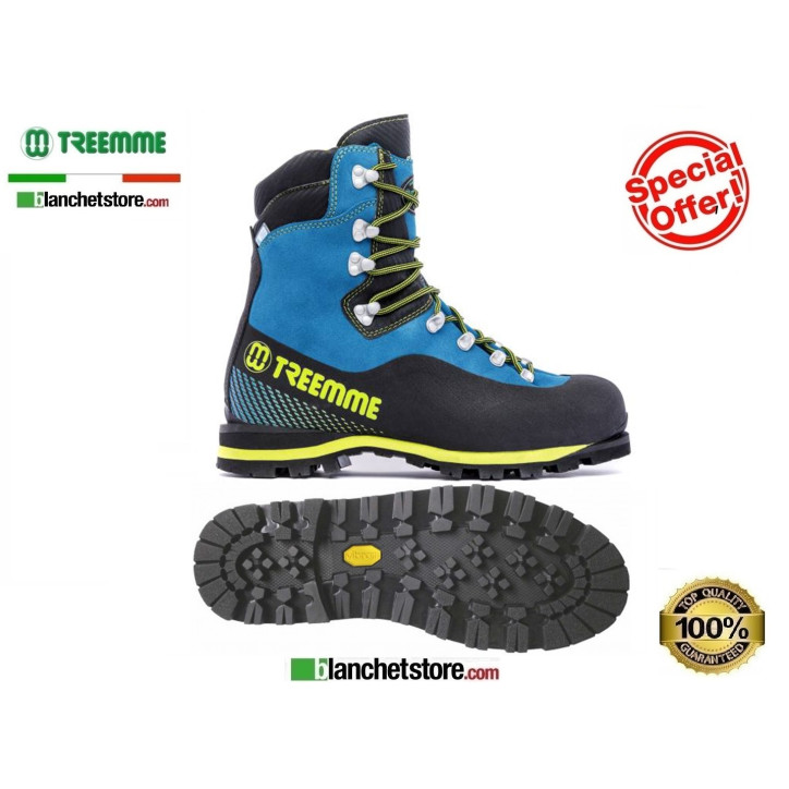 Scarpone treemme trekking 9520 N.37 Pelle Blu acquastop ramponabile