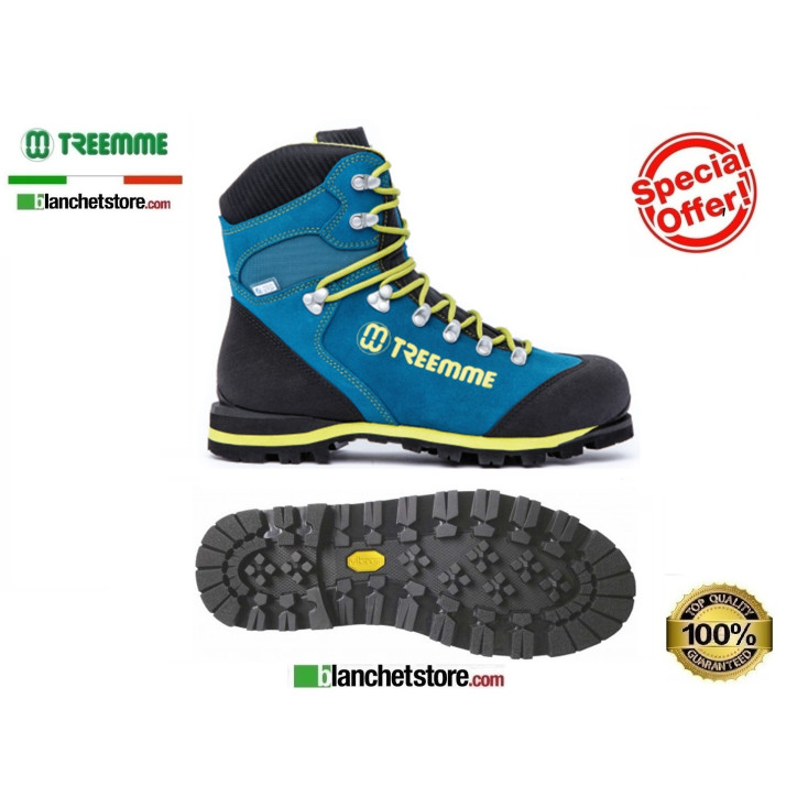 Scarpone treemme trekking 9522 N.47 Pelle Blu acquastop ramponabile