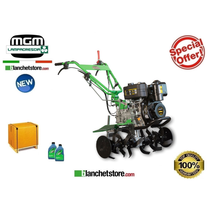 Motobineuse Lampacrescia DL914 diesel Loncin D350F Equipee avec Fraises 95 cm