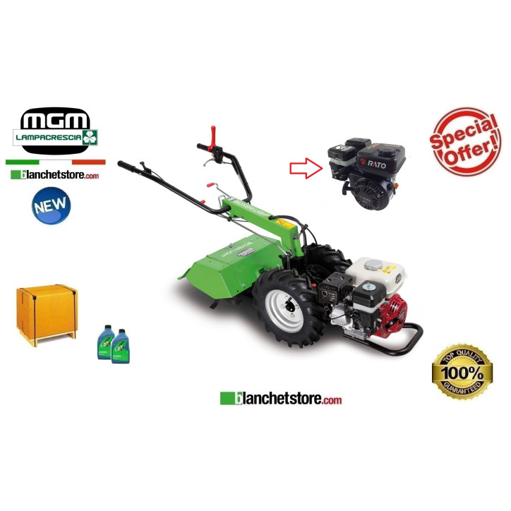 Motoculteur Lampacrescia Boxer Light RATO R210 Fraise 50cm