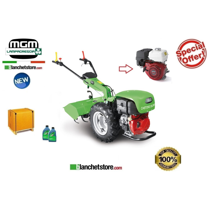 Motoculteur Lampacrescia Castoro Super Honda GX390 Fraise 80cm