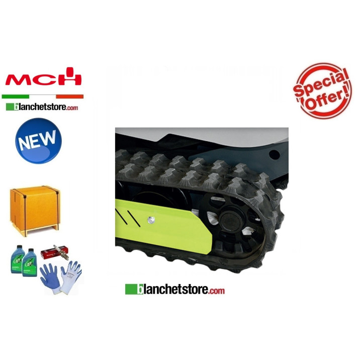 Brouette a chenilles autochargeuse MCH H500C Honda GX200 500KG Hydrostatique Basculement Hydraulique