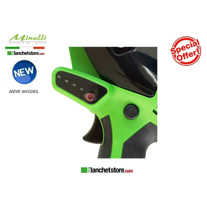 Minelli ENERQ1 cordless manual pruner with 2 Li-Ion batteries 16V 2AH Brushless