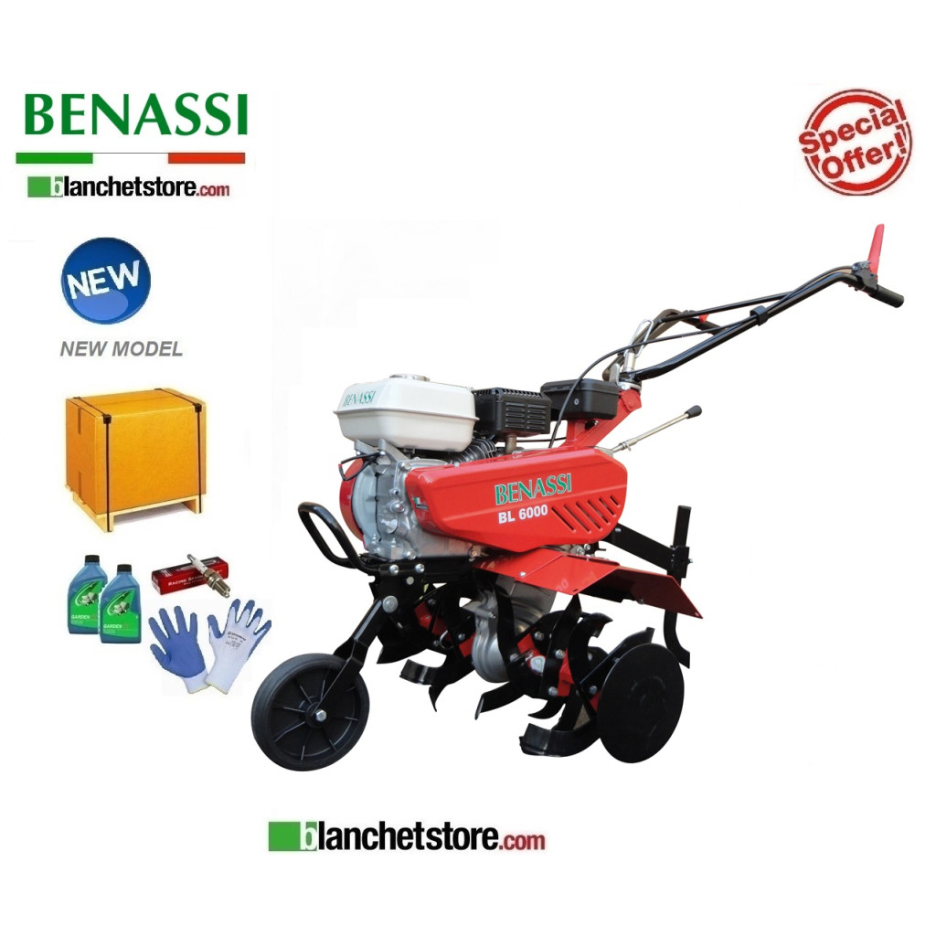 Motozappa Benassi BL6000 C motore Hwasdan H170F 212cc 4.2Kw Fresa 80cm 3 marce (2Av +1Rm)