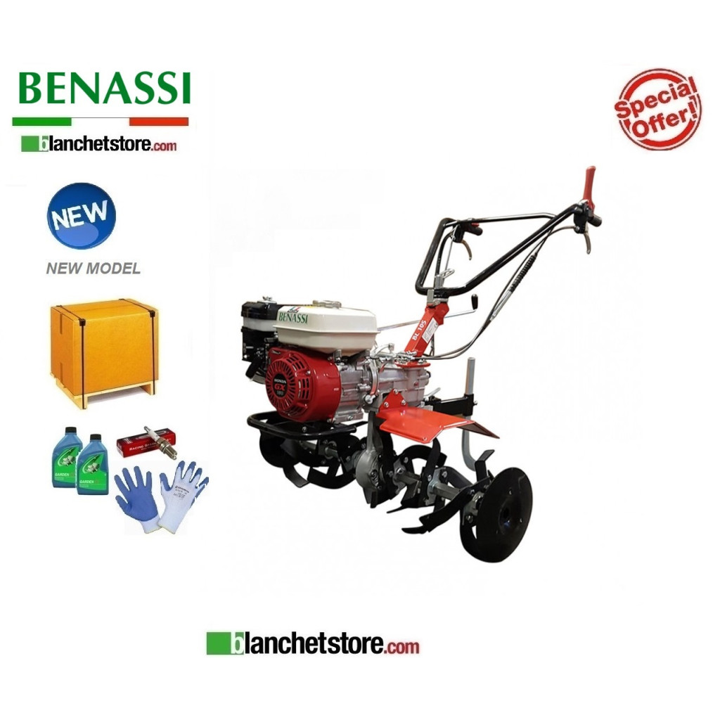 Benassi BL106 H Garden Tiller with Honda GX200 Petrol engine 196cc 4.1Kw 4 Gearbox Cutter 90 cm