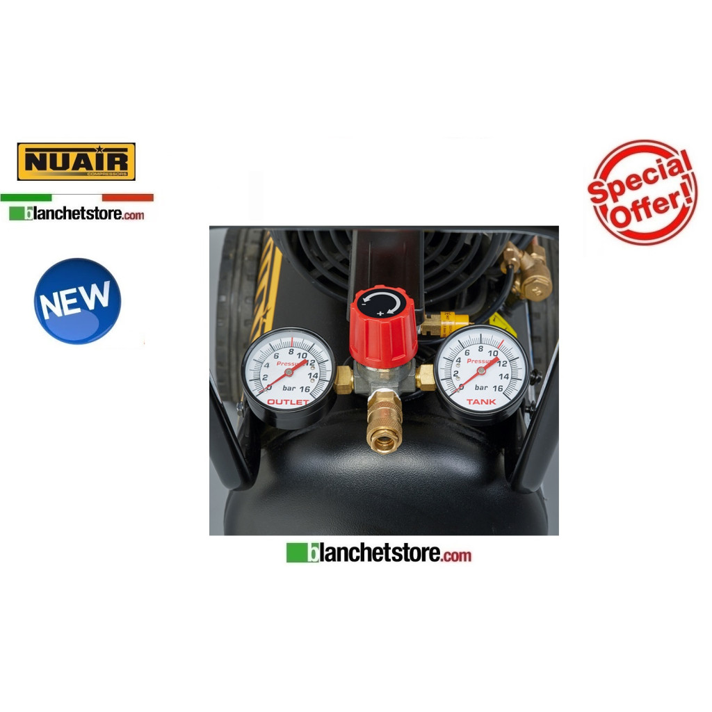 COMPRESSEUR SILENCIEUX NUAIR SIL AIR 244/24 1.5HP 24LT 220VOLT SILENCIEUX