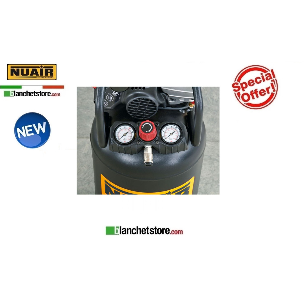 COMPRESSEUR ÉLECTRIQUE NUAIR FE-227/10/30V 2HP 30lt 220VOLT LUBRIFIÉ À L'HUILE