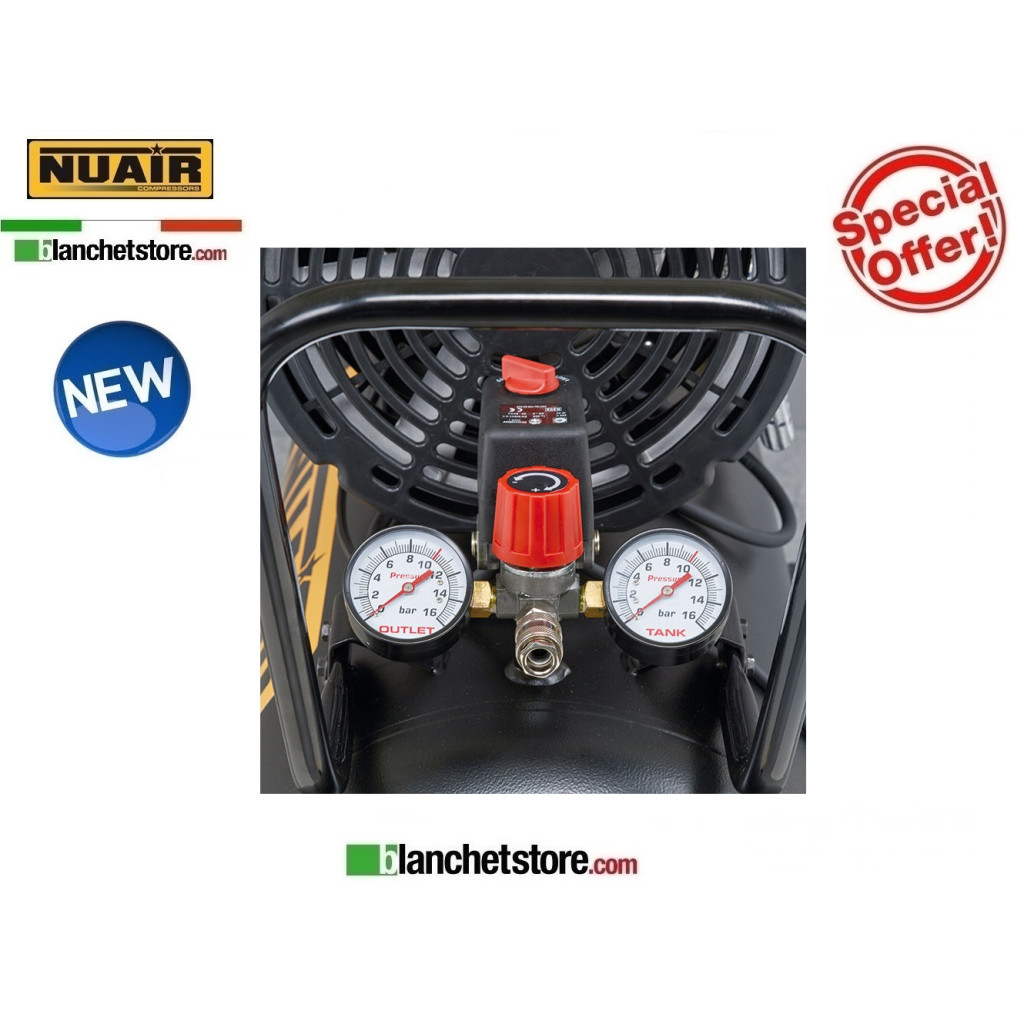 copy of NUAIR GVM/50 3HP COMPRESSEUR ÉLECTRIQUE BI-CYLINDRE 50LT 220Volt PROFESSIONNEL