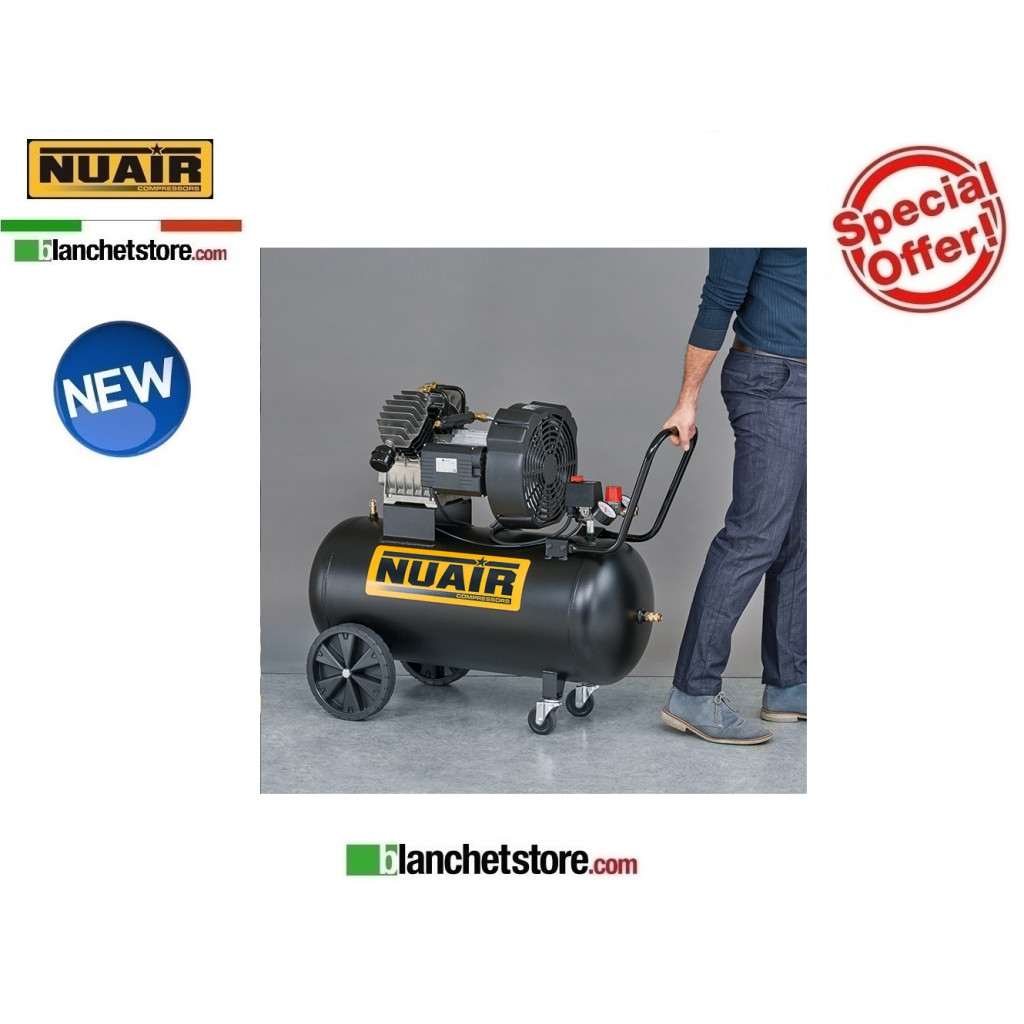 copy of NUAIR GVM/50 3HP TWIN-CYLINDER ELECTRIC COMPRESSOR 50LT 220Volt PROFESSIONAL