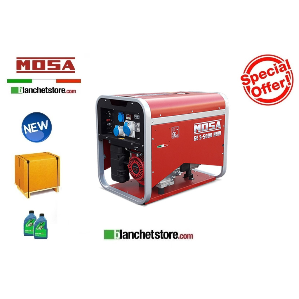 Mosa generator GE S 5000 HBM AVR Honda Gx 270 Pull start