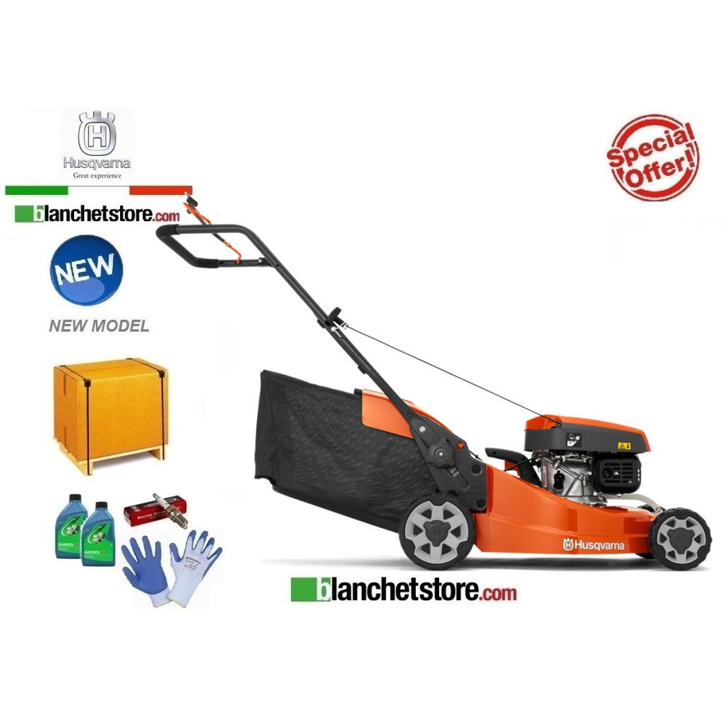 Rasaerba Husqvarna LC 247 motore Husqvarna HS 139A Spinta taglio 47cm - New Model