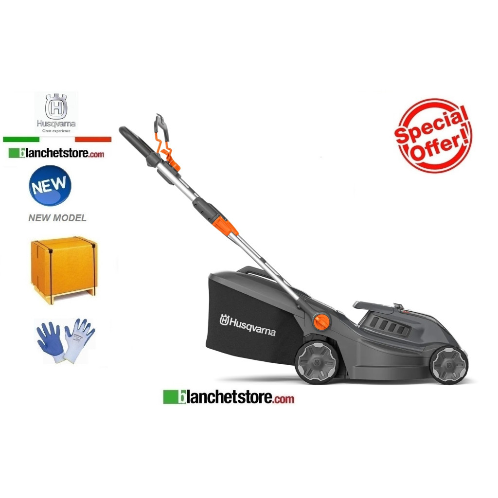 Husqvarna Aspire LC 34-P4A cordless lawn mower with 1 18V-N72 4.0A battery + P4A 18-C70 charger