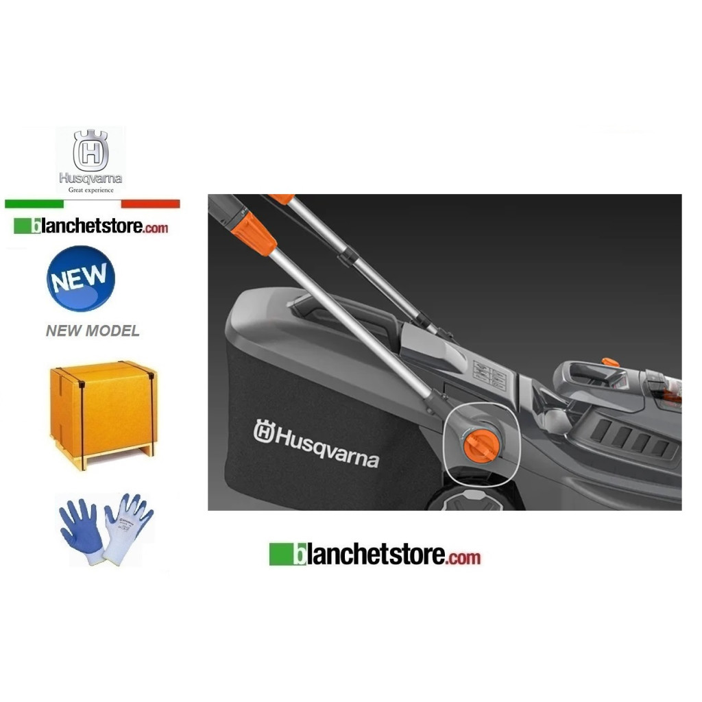 Tondeuse à gazon sans fil Husqvarna Aspire LC 34-P4A avec 1 batterie 18V-N72 4,0A + chargeur P4A 18-C70