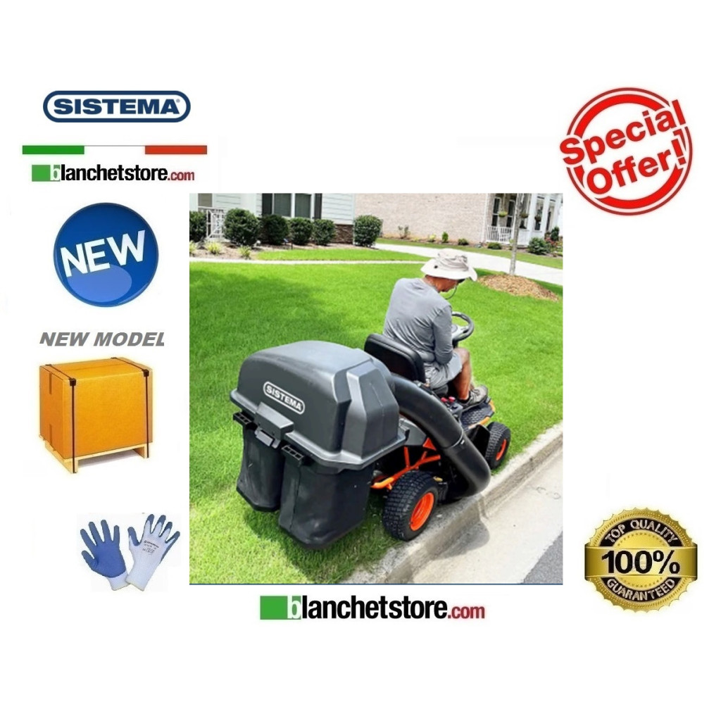 Sac de ramassage GRASS BAG pour tracteur à batterie professionnel Rider E599 220Lt