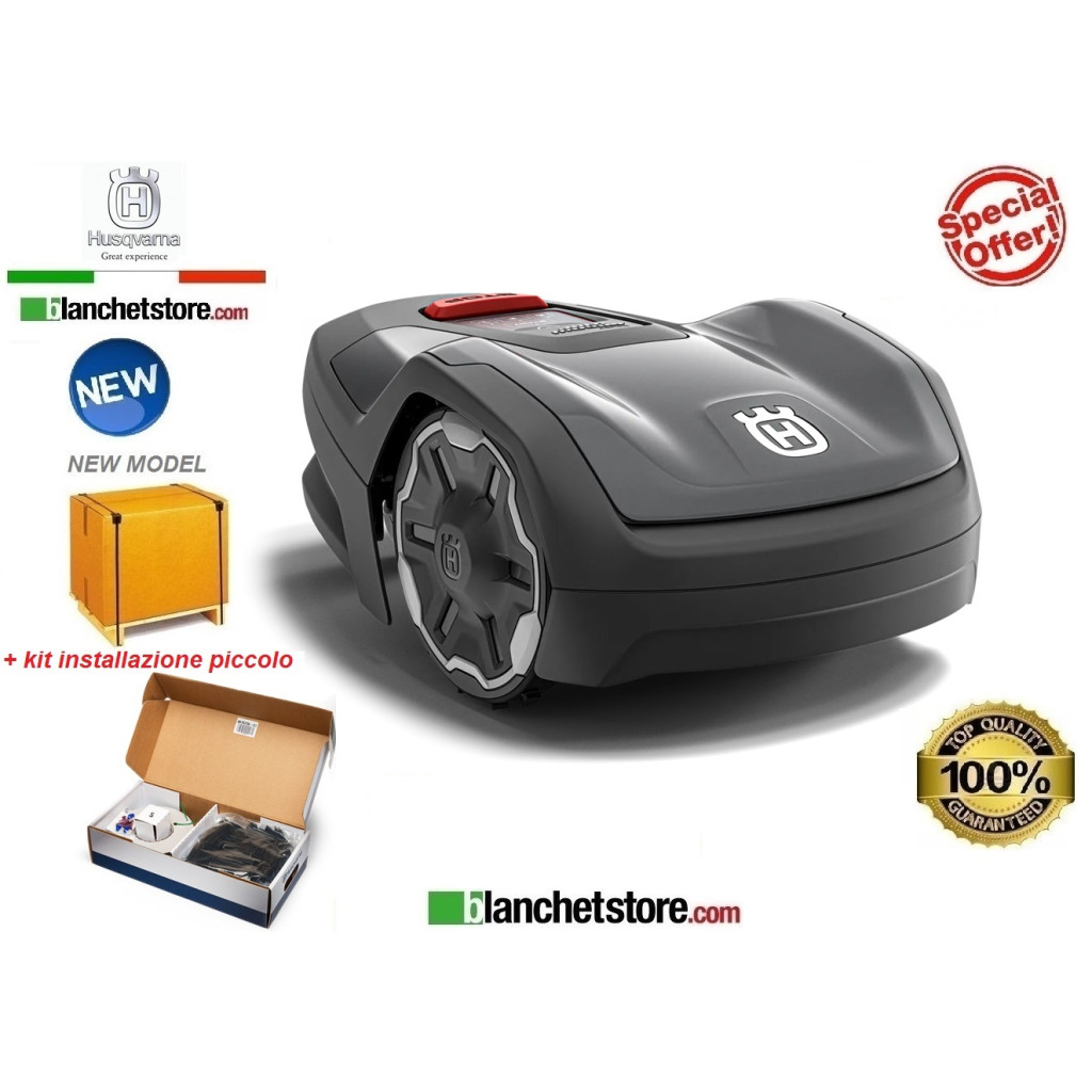 Husqvarna Automower Aspire R4 robot lawn mower with small installation kit