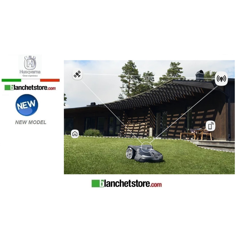 Robot tondeuse Husqvarna Automower 310E-Nera equippee avec kit Husqvarna Epos