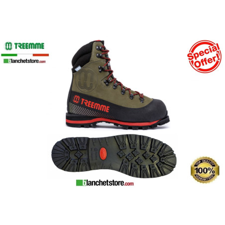 Treemme Leather Cut-Resistant Boot Acquastop 91223 N.41 Green