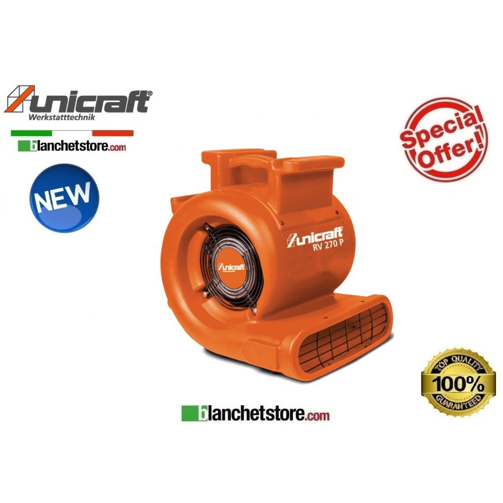 VENTILATEUR CENTRIFUGE UNICRAFT RV 270P DÉBIT D'AIR 2380-2200-2040Mc/h 220V 6262027