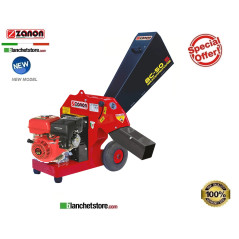 Zanon BC 50-S petrol wood chipper shredder Launtop 6HP engine 1003670