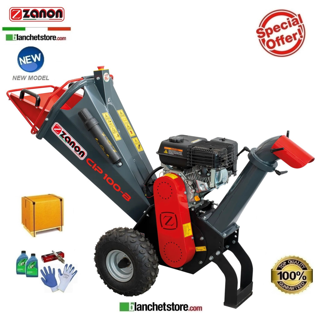 Zanon CIP 100-B petrol wood chipper shredder Loncin 212cc 7HP engine 1003990