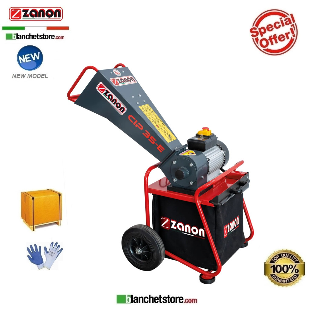 Biotrituratore Biocippatore elettrico Zanon CIP 35-E 220Volt 3,7HP 1003989