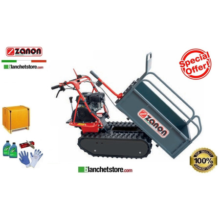 BROUETTE A CHENILLES MINI TRANSPORTEUR ZANON CINGO 500-B LONCIN 212cc 500KG Basculement Manuel 5446052