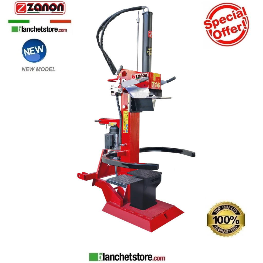 Zanon SVEK-14/1050 single-phase wood splitter 220Volt 14Ton 3HP work surface double 1002849