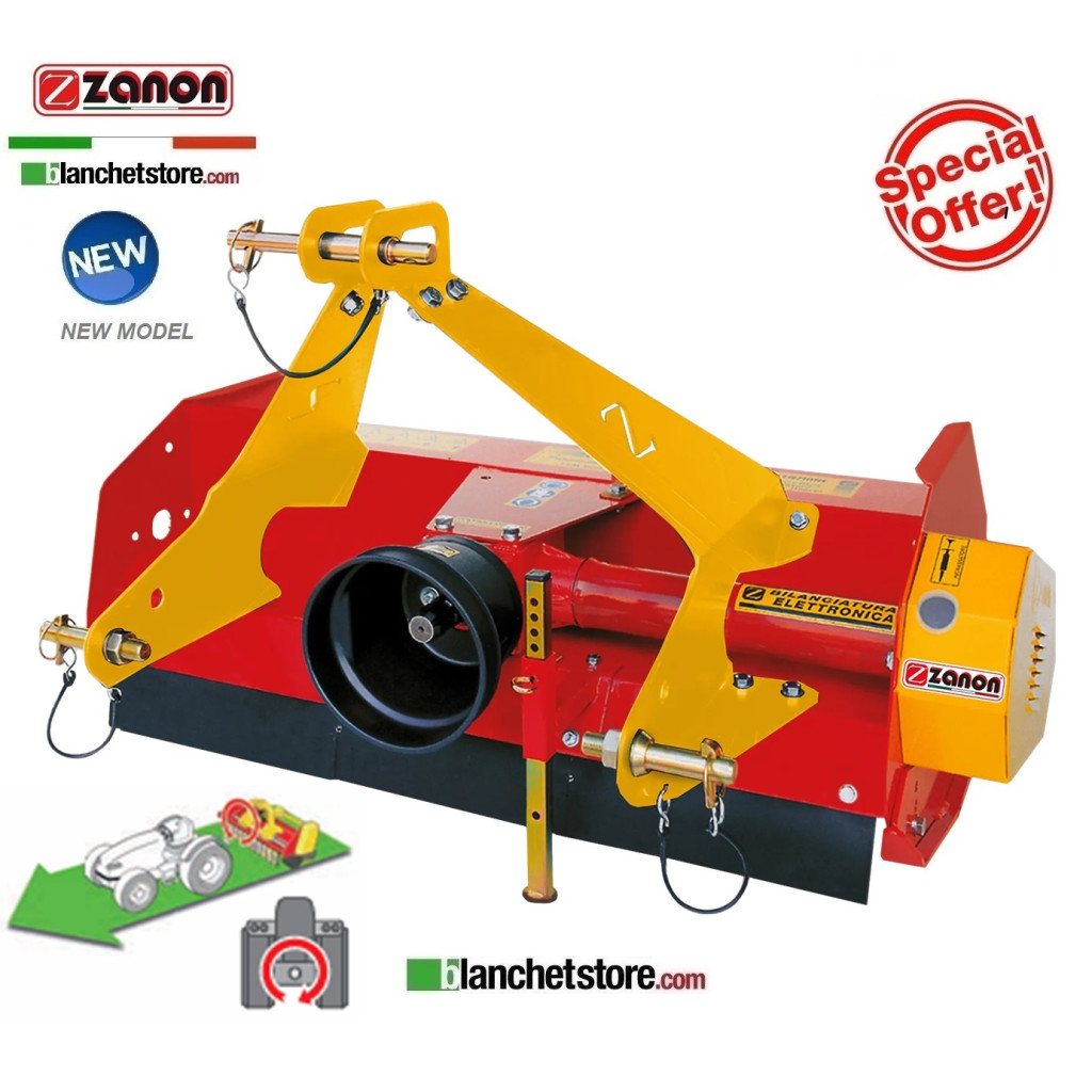 ZANON TSM 900 T FIXED FLAIL CRUSHER FOR TRACTOR 12-18HP 92 CM WITH STRAIGHT CUTTER - ROTARY RIGHT 1002260