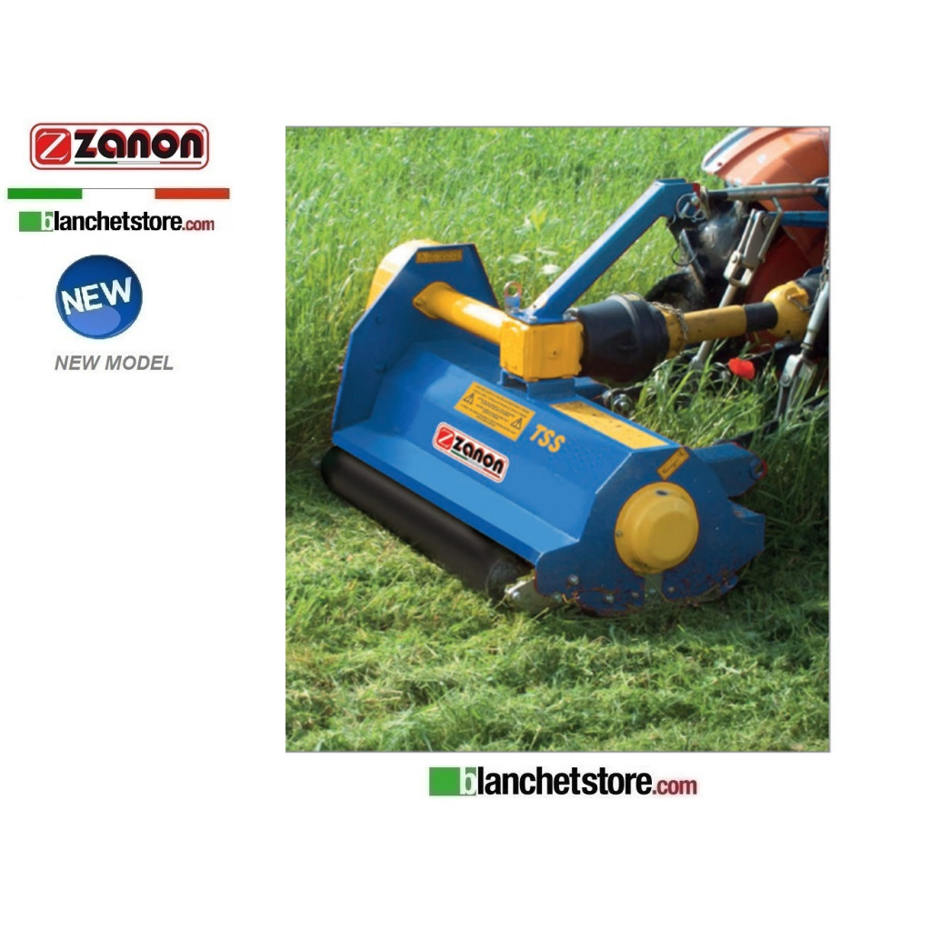 BROYEUR DE GAZON FIXE ZANON TSS 1000 POUR TRACTEUR 12-30HP CM 100 AVEC MARTEAUX - ROTATION À DROITE 1002460