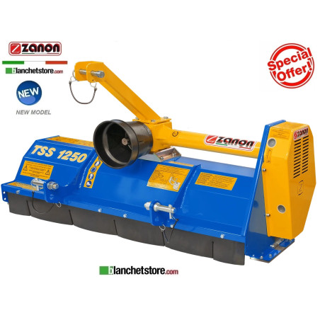 BROYEUR DE GAZON FIXE ZANON TSS 1000 POUR TRACTEUR 12-30HP CM 100 AVEC MARTEAUX - ROTATION À DROITE 1002460