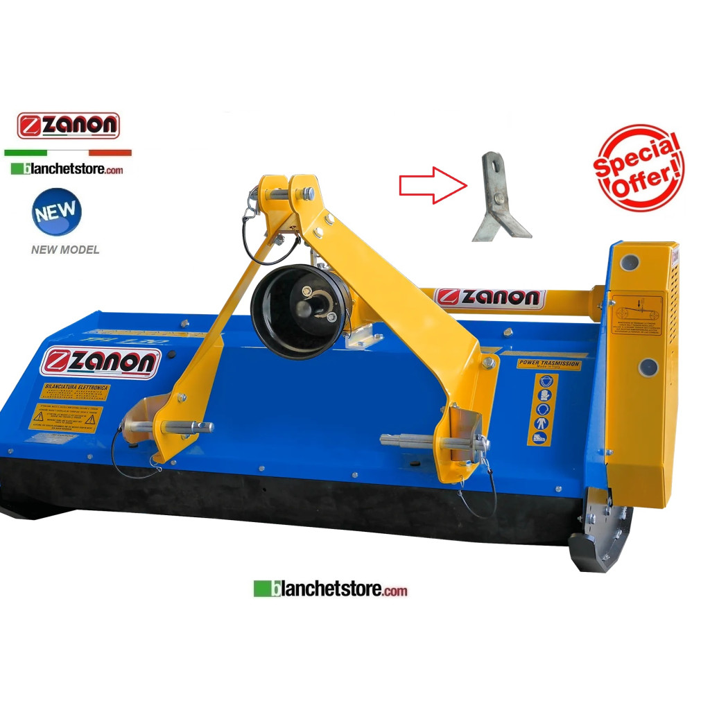 TRINCIAERBA E SARMENTI FISSA ZANON TFL 100 PER TRATTORE 12-40HP CM 100 A COLTELLI - ROTAZIONE DESTRA 1002873