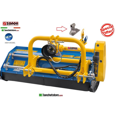 TRINCIAERBA E SARMENTI SPOSTAMENTO IDRAULICO ZANON TFL-S 130 PER TRATTORE 15-40HP CM 130 A MARTELLI - ROTAZIONE DESTRA 1003036