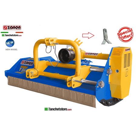 TRINCIAERBA LEGGERA CON SPOSTAMENTO MANUALE ZANON TFM/P 1300 PER TRATTORE 25-60HP CM 130 A COLTELLI - ROTAZIONE DESTRA 1002947