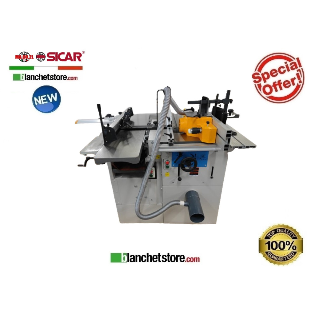 Combinata C250 Maco2L 5 lavorazioni 250mm 3motori 220Volt 2x1500Watt 1x1100Watt