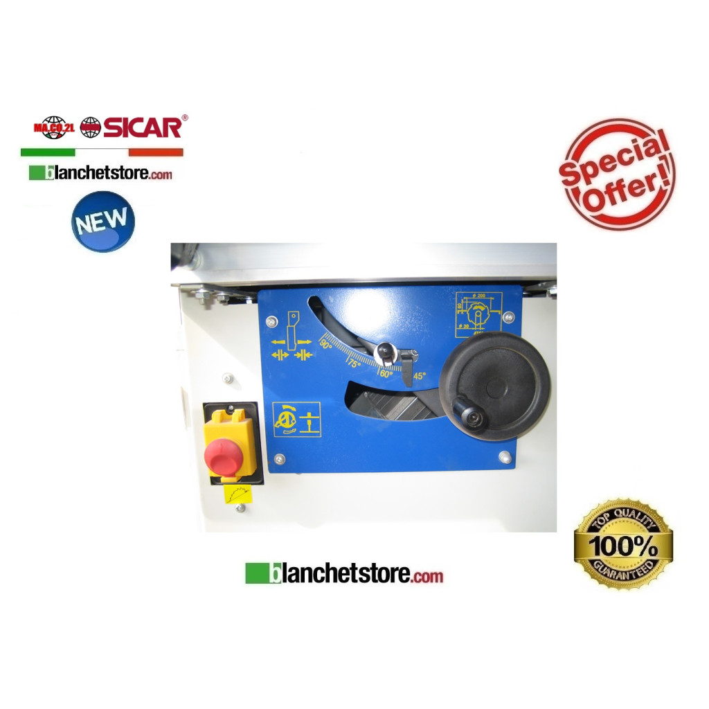 Combinata C250 Maco2L 5 lavorazioni 250mm 3motori 220Volt 2x1500Watt 1x1100Watt